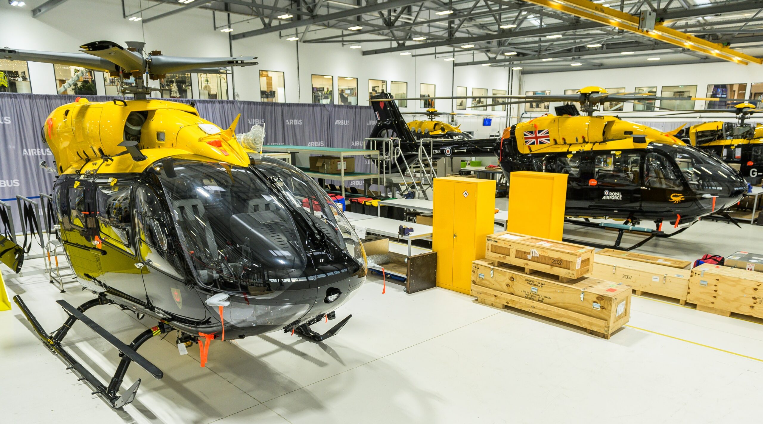 H145 Helicopter in Hangar